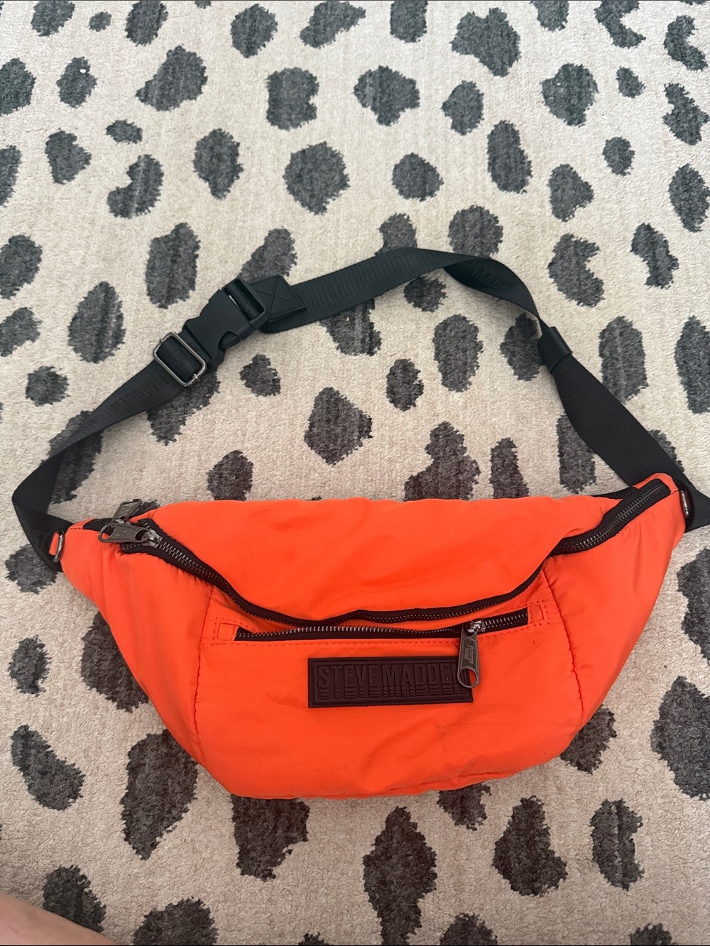 Steve Madden Orange and Black Sling Belt Bag